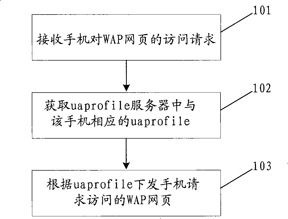 Method, system and WAP gateway server for dispatching web page