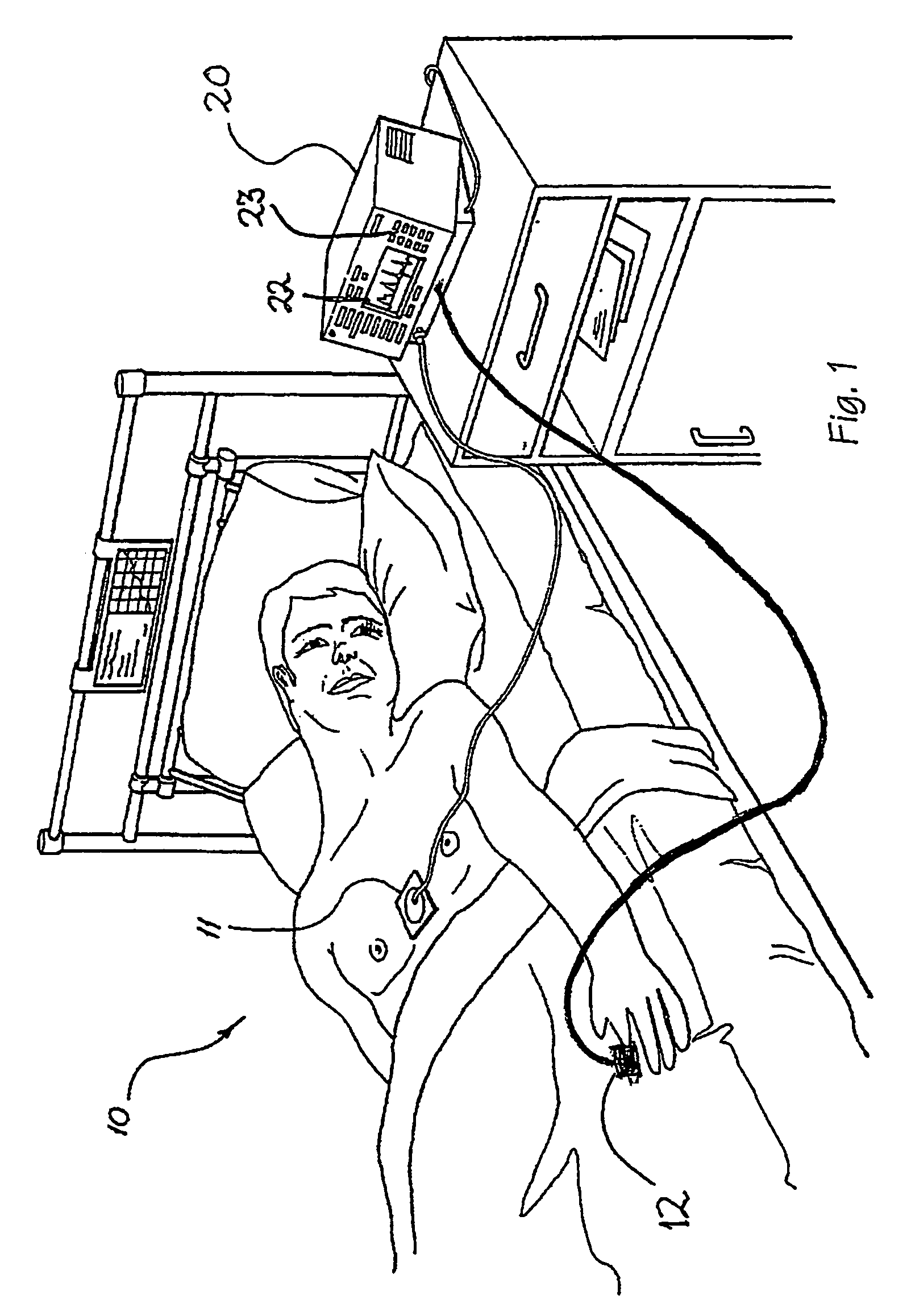 Blood flow oxygen measurement system and method