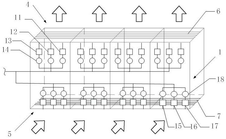 Airflow organization adjusting system and method for eliminating local hot spots of modular machine room