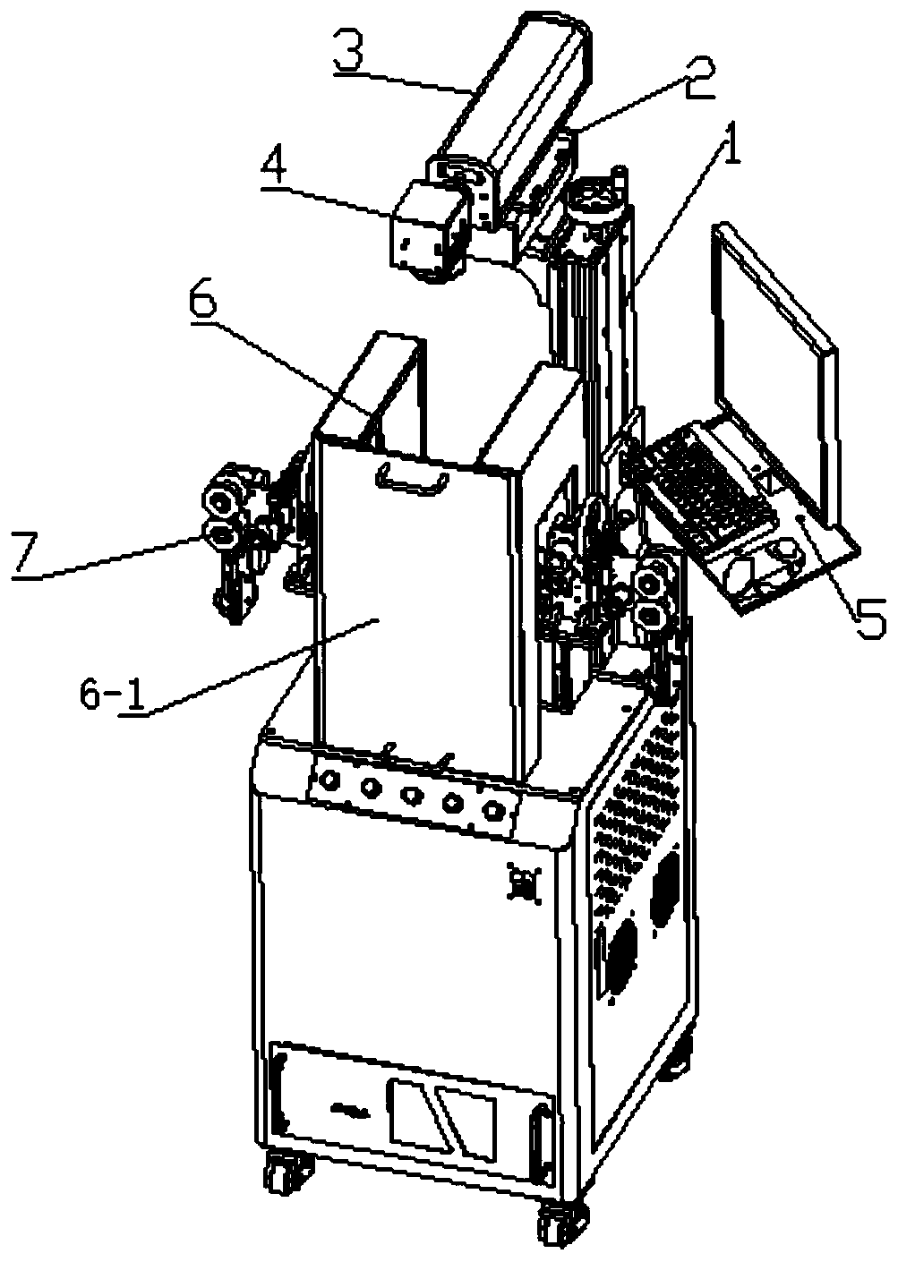 Linear product clamping and guiding tool and high-speed marking equipment