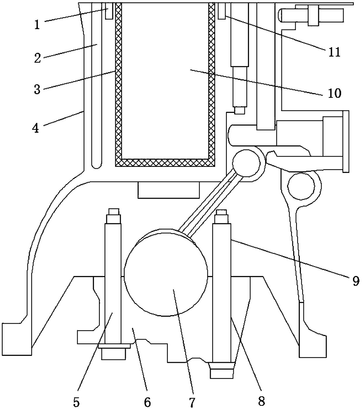 Engine cylinder block structure of automobile transmission