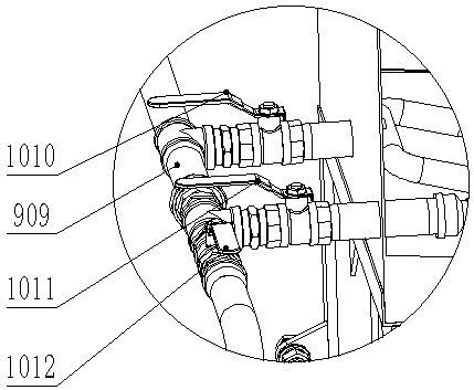 Horizontal cement paste spraying device, paver with same and application thereof