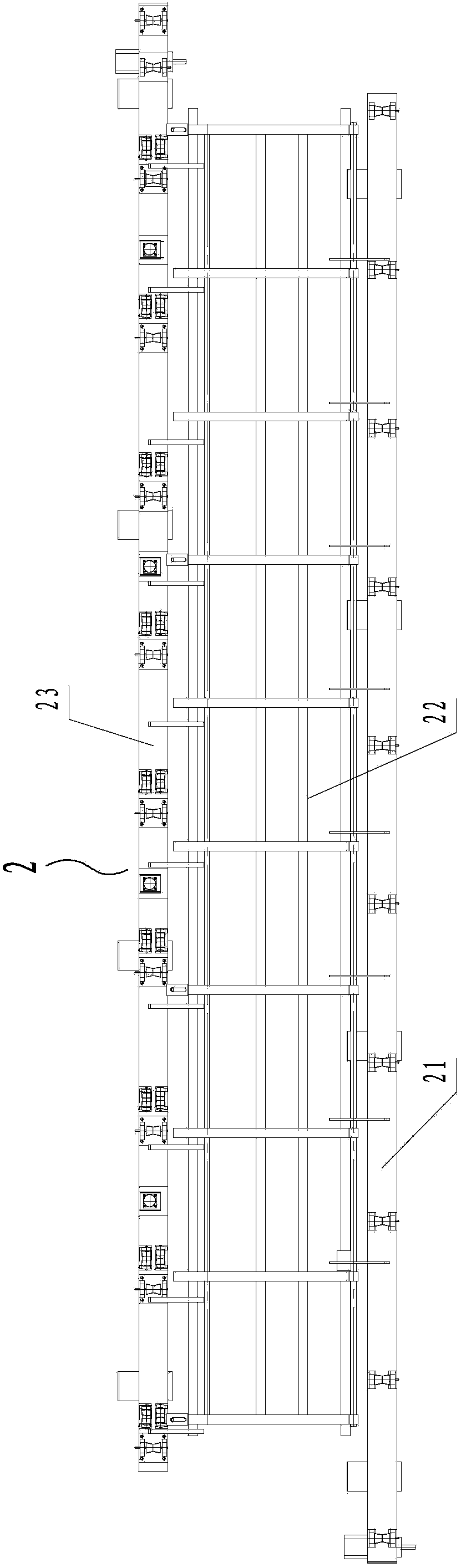 Semiautomatic streamline type production system and method for high-strength threaded steel bar