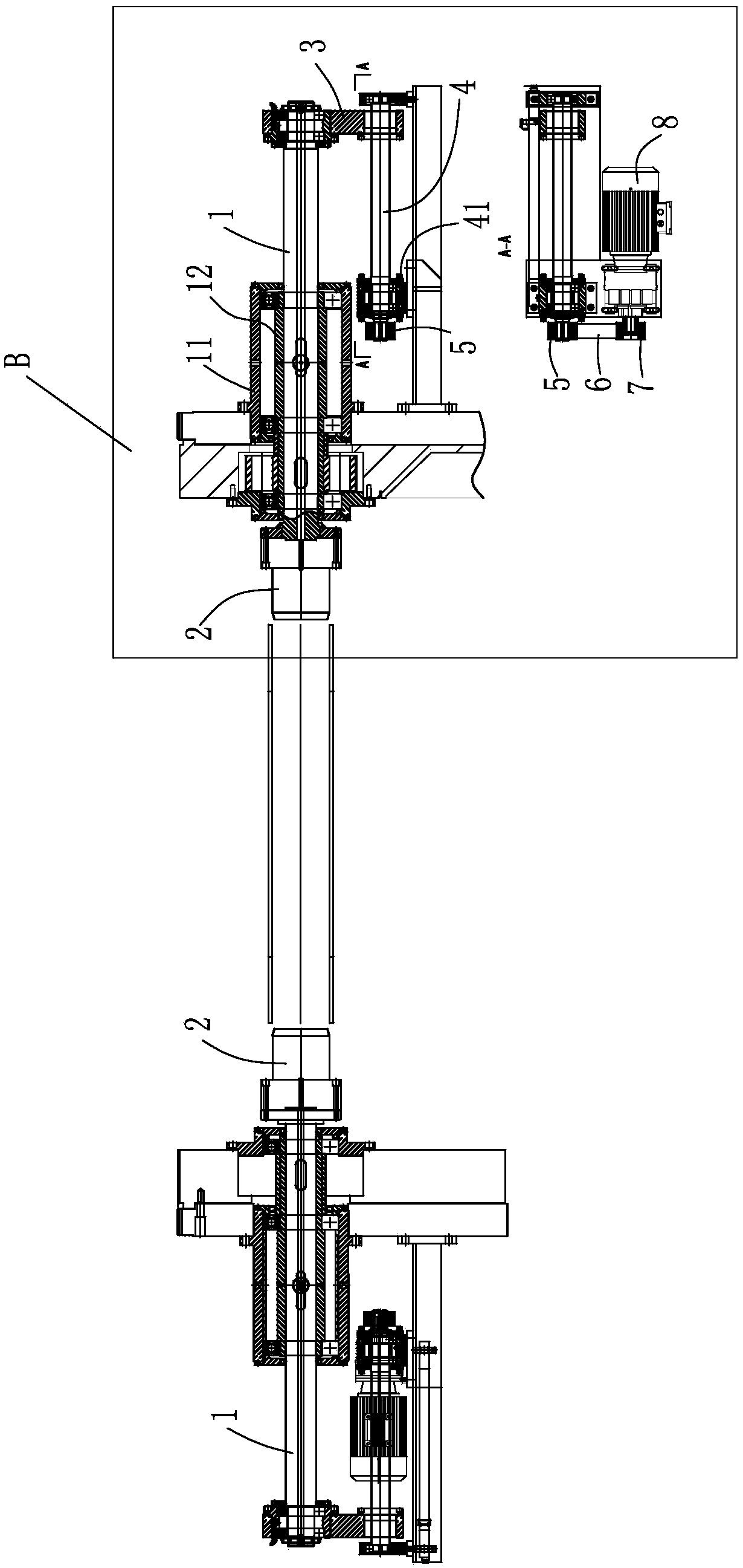 Winding and unwinding device for printing machine