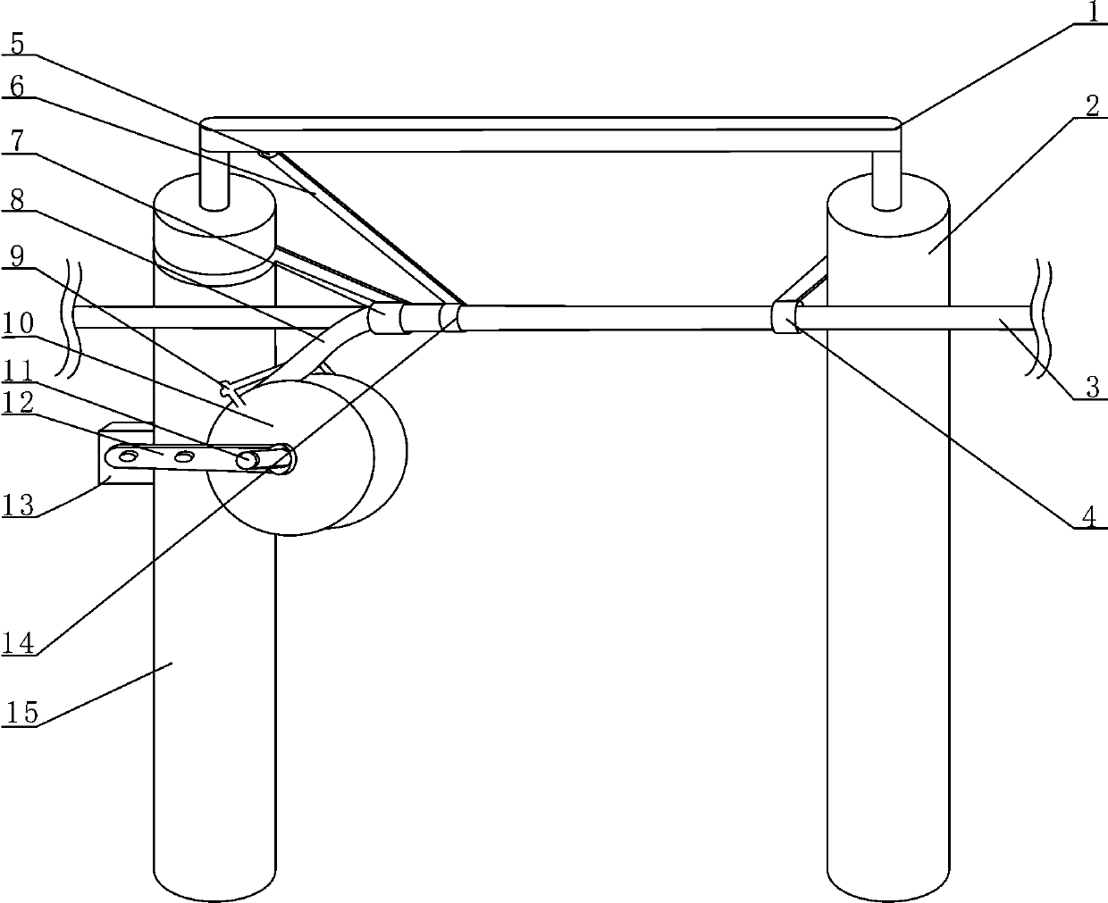 A high voltage line protection device