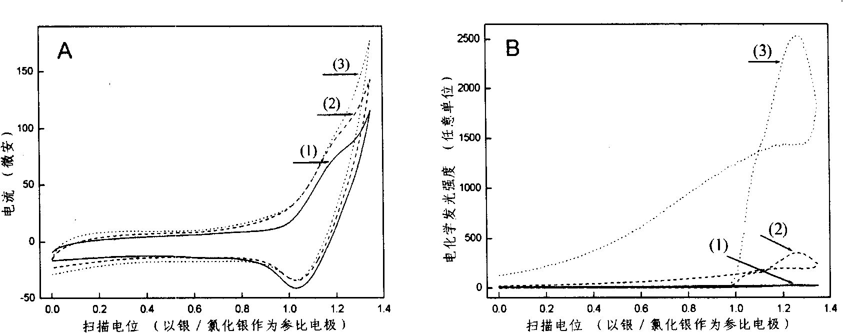 DNA sensor based on three (2,2'-bipyridyl) ruthenium solid-state electrochemistry illumination, and production method and use thereof