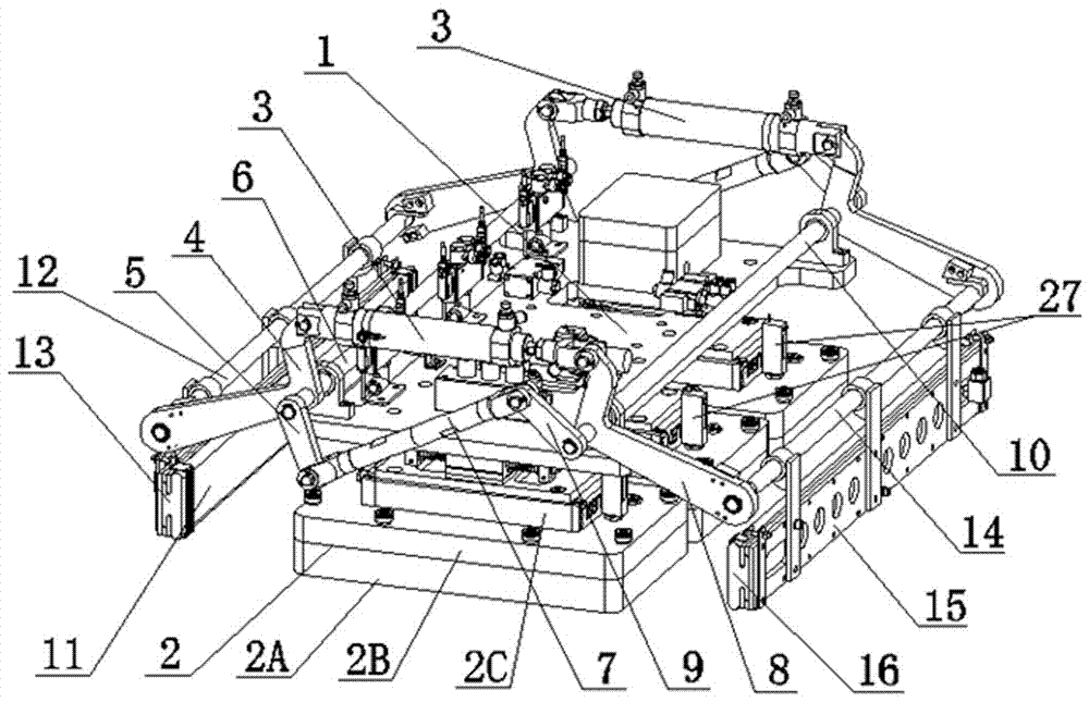 Robot paw clamp with flexible clamping and fixing function