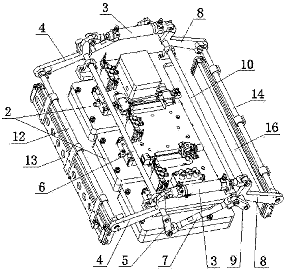 Robot paw clamp with flexible clamping and fixing function