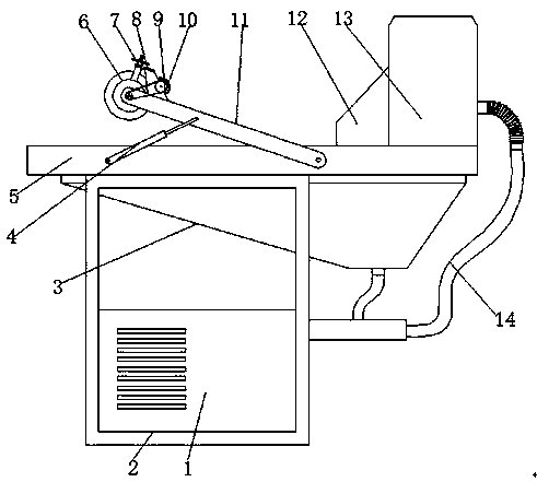 Cutting device for high-abrasion-resistance antistatic dampproof reconstituted bamboo floor processing