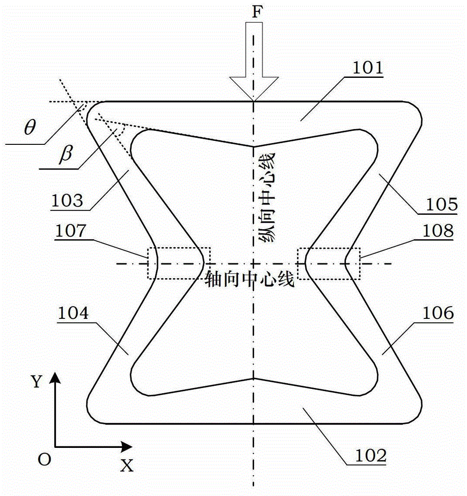 Internally hollow metal rubber vibration isolator with negative Poisson's ratio characteristic