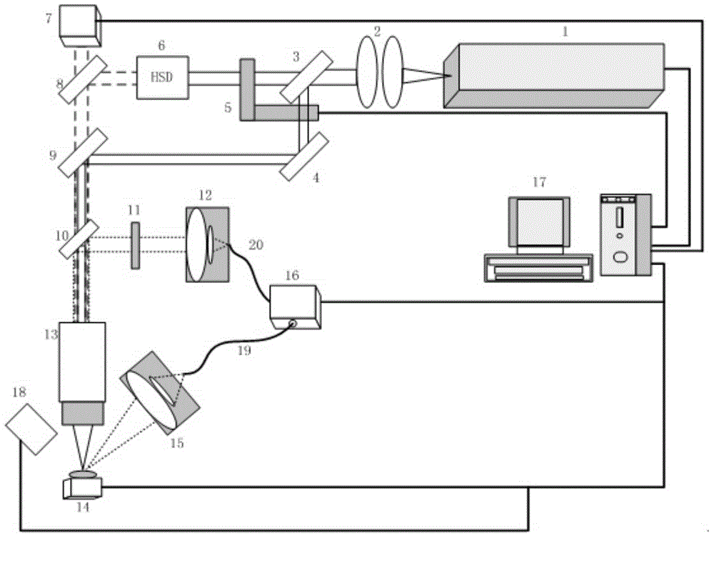 Laser-induced breakdown-pulsed Raman spectroscopy combined system and using method