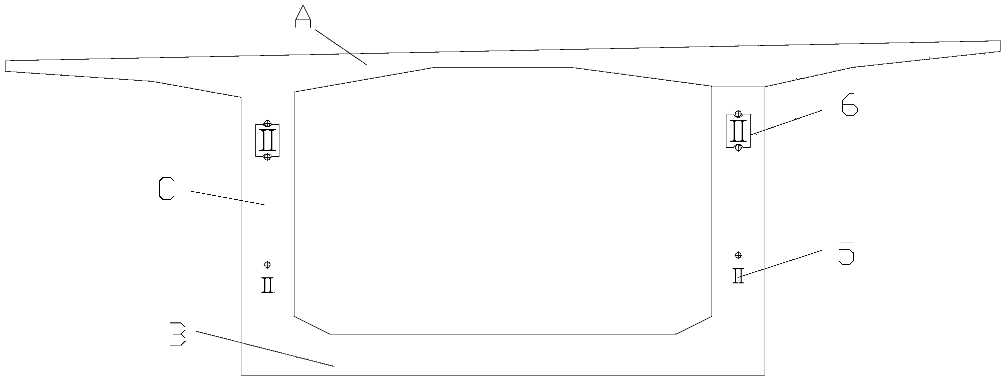 Bridge cast-in-cantilever method cradle counter-pressure construction method