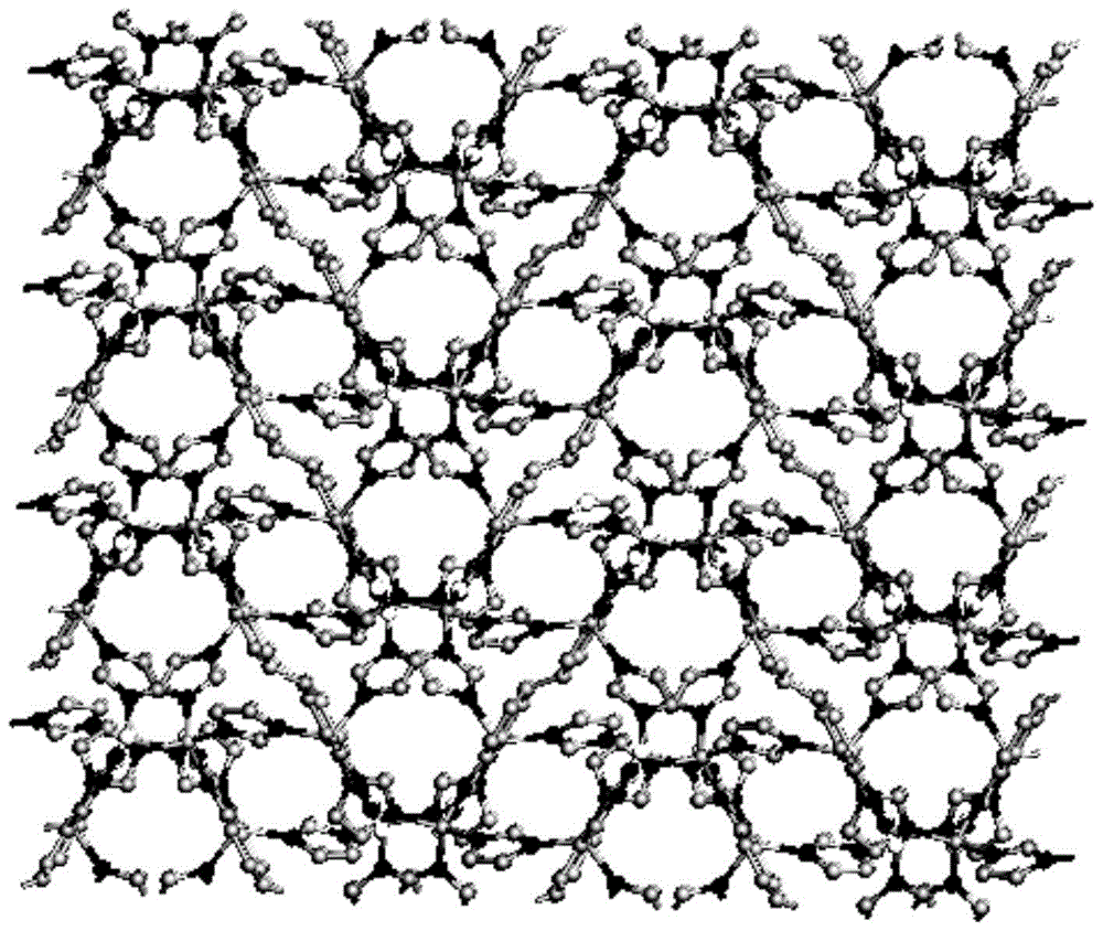 Functional zif type metal organic framework porous material, its preparation method and application