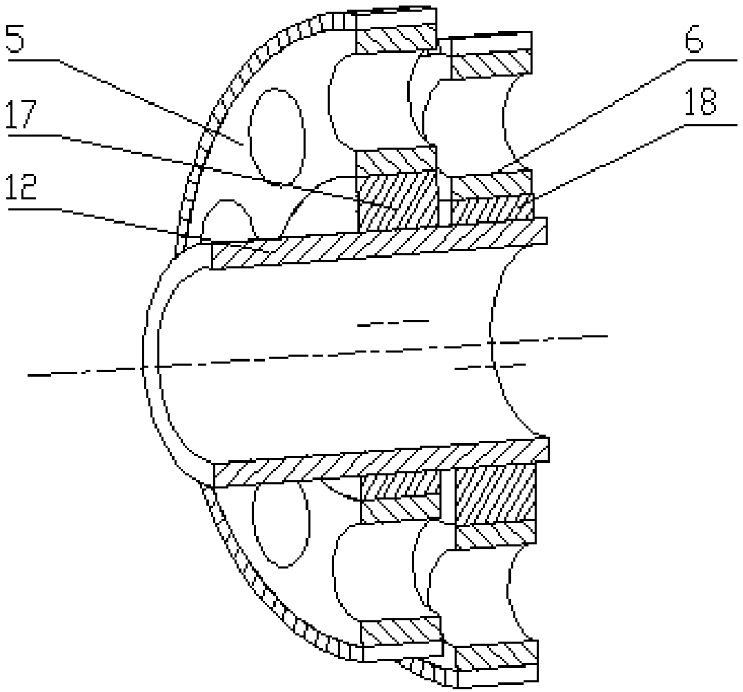 Coaxial two-terminal output integrated permanent magnet transmission device