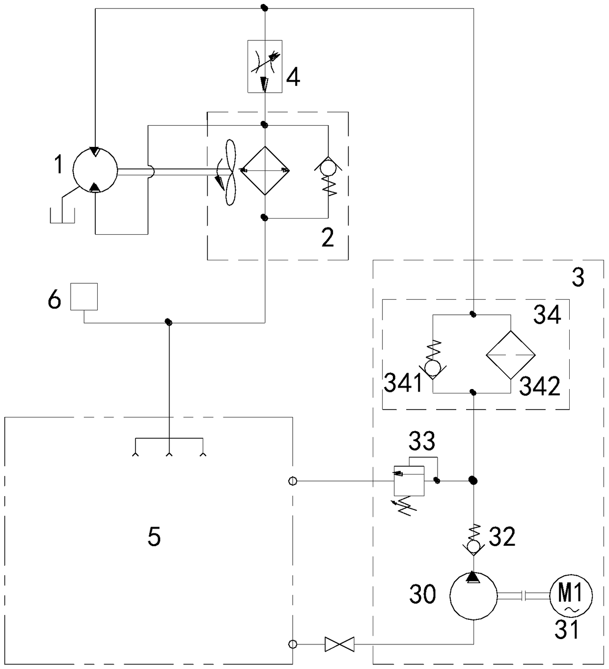 Lubricating and cooling system for wind power gearbox and wind power generating set