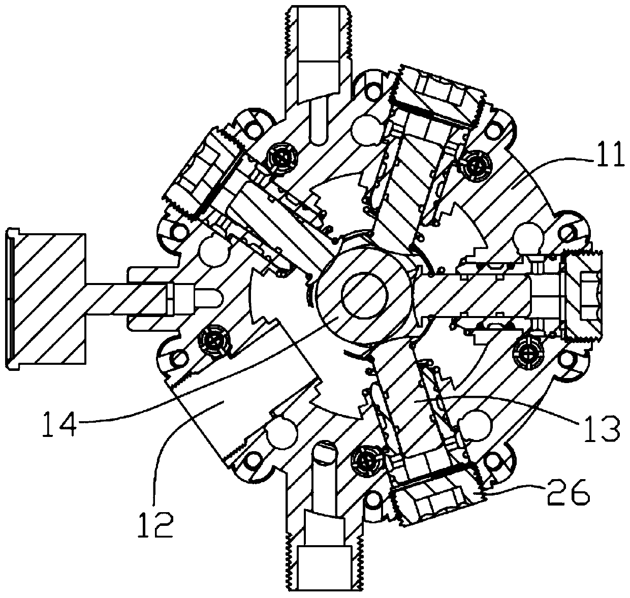 High pressure cleaning pump with planet structure