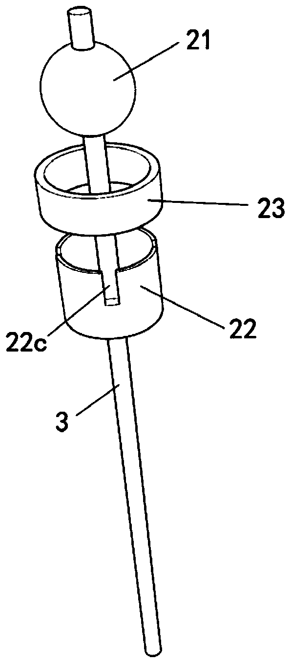 Connecting rod type percutaneous puncture positioning and fixing device