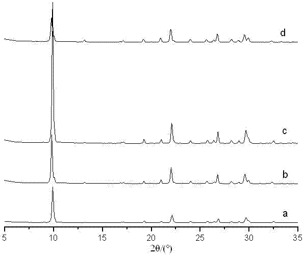 Modified natural stilbite used as hollow glass adsorbent and preparation method thereof