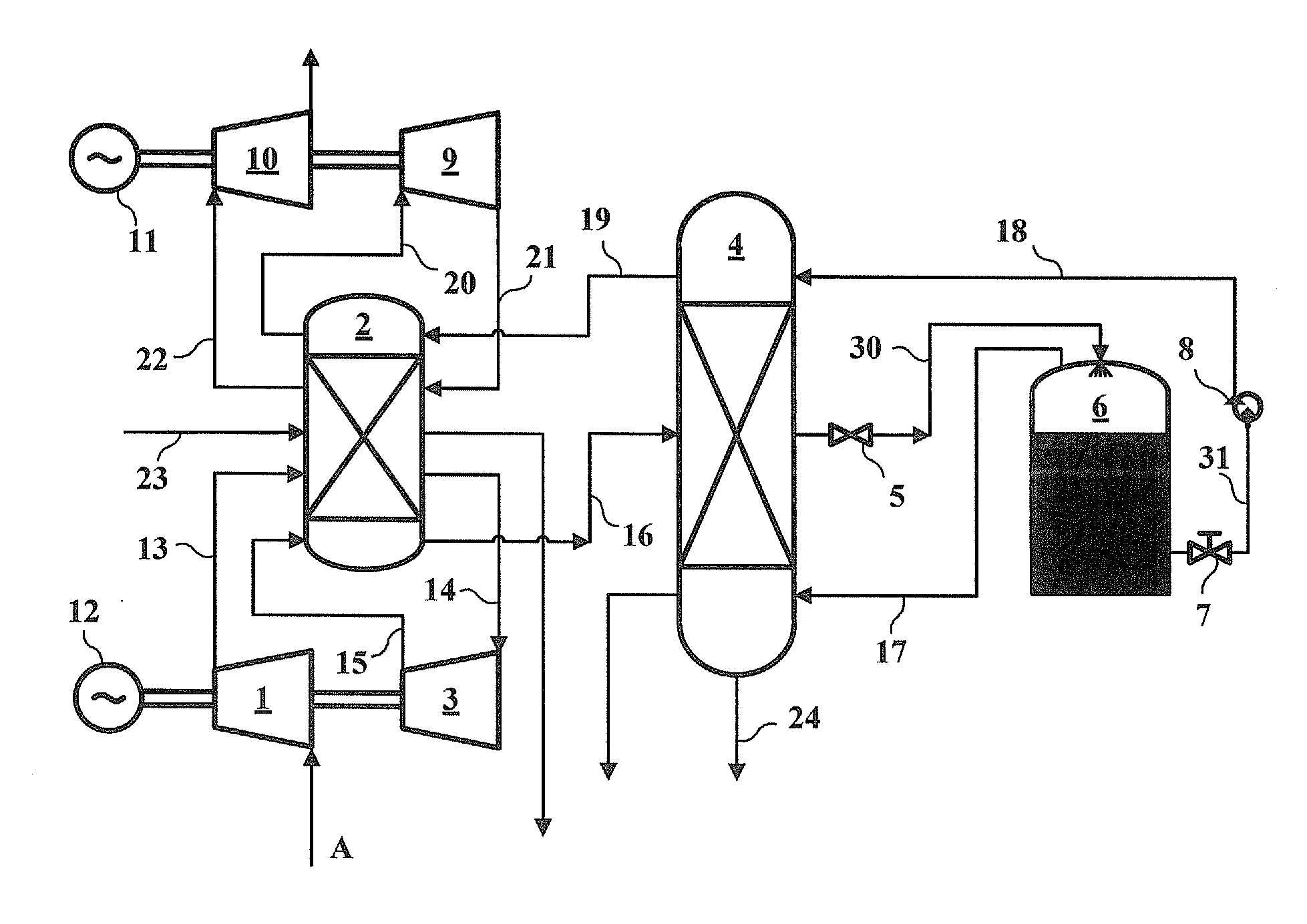 Energy storage system using supercritical air