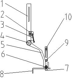 Mechanical safety device for pneumatic hydraulic cylinder driving and stamping equipment