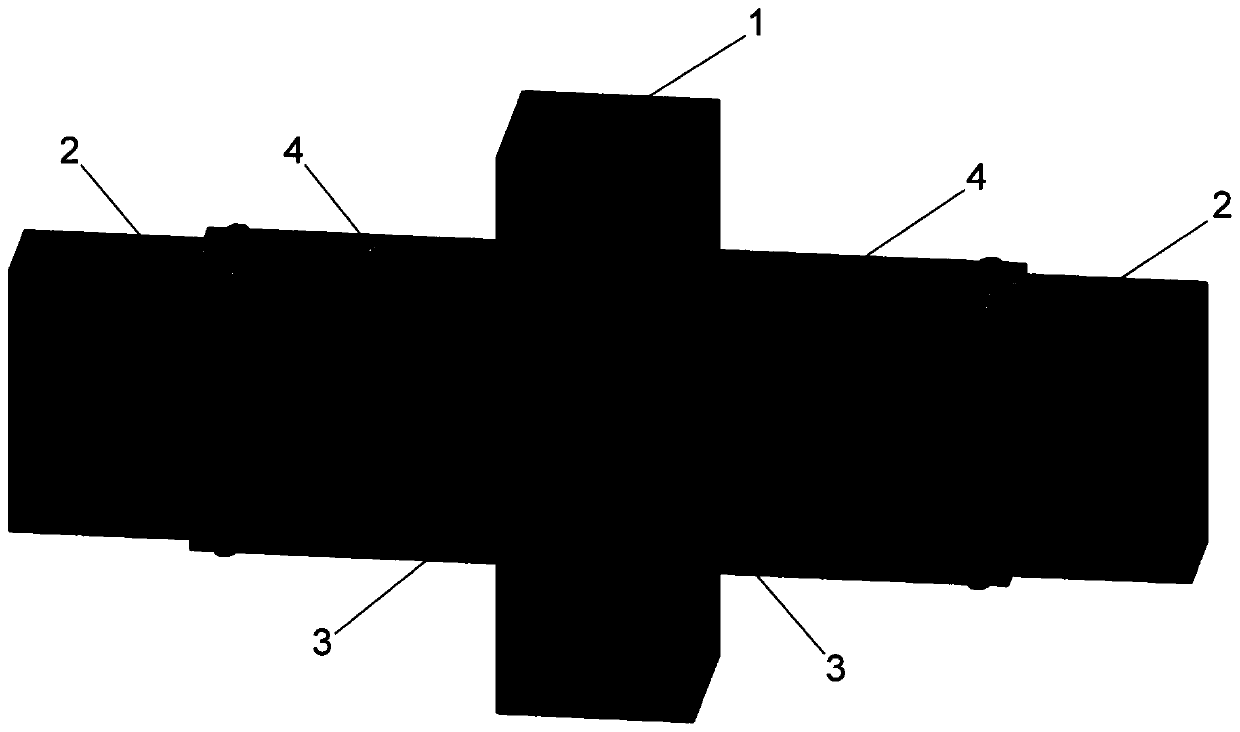 Steel plate interface connecting structure and method for reinforced concrete beam and column