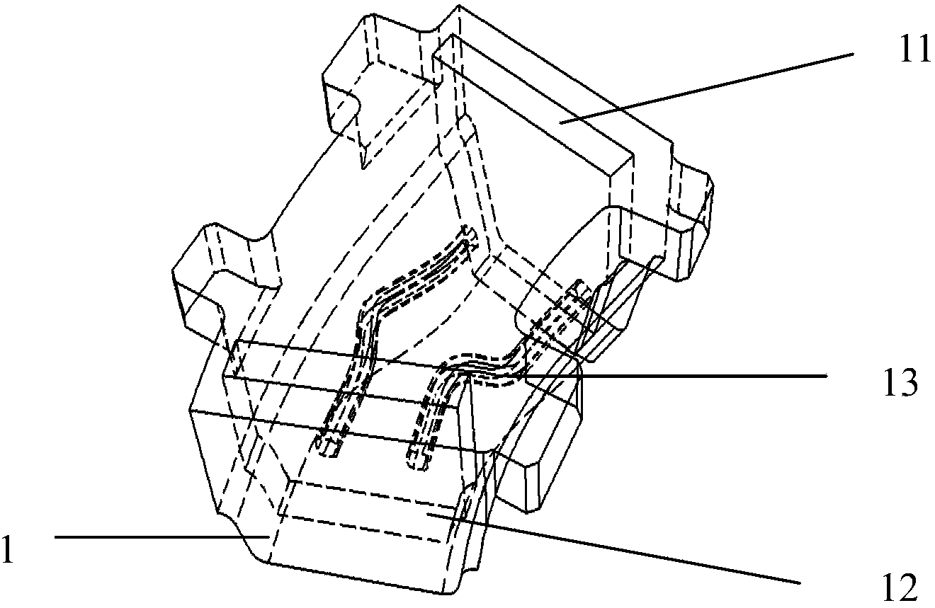 Non-pre-buried type abnormal-shaped bent water channel hot-work die and manufacturing method of non-pre-buried type abnormal-shaped bent water channel hot-work die