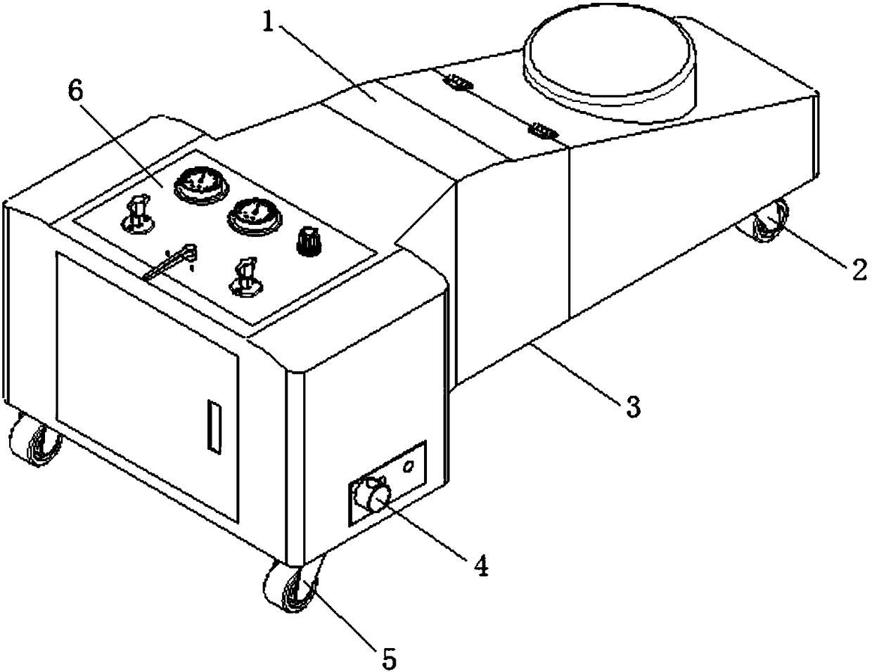 Airplane wheel jacking device console