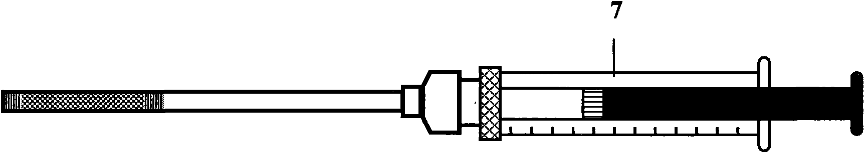 Needle type extraction device suitable for gas chromatography and using method