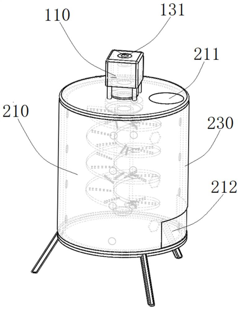 Liquid-nitrogen quick-freezing system device for ice cream