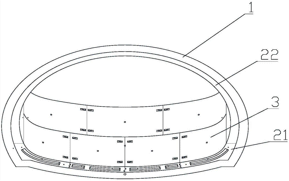 Tunnel bottom prefabricated assembly type tunnel structure and construction method thereof