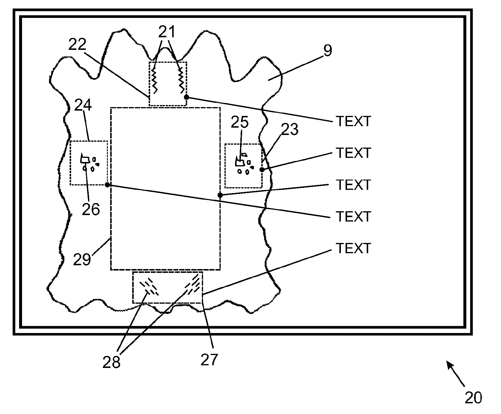 Test device for determining the quality of leather