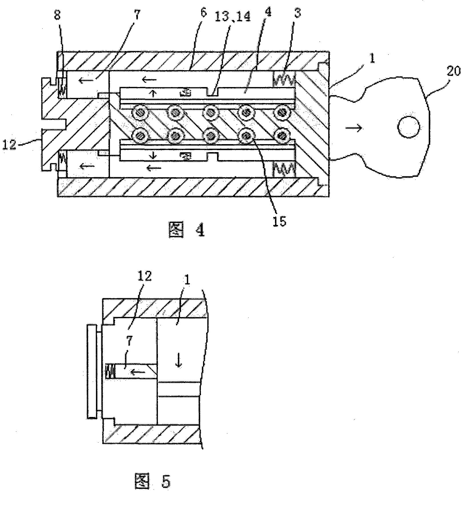 Safety lock head with lock pin capable of idling