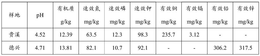 Preparation method and application of a compound heavy metal passivator suitable for southern acidic red soil