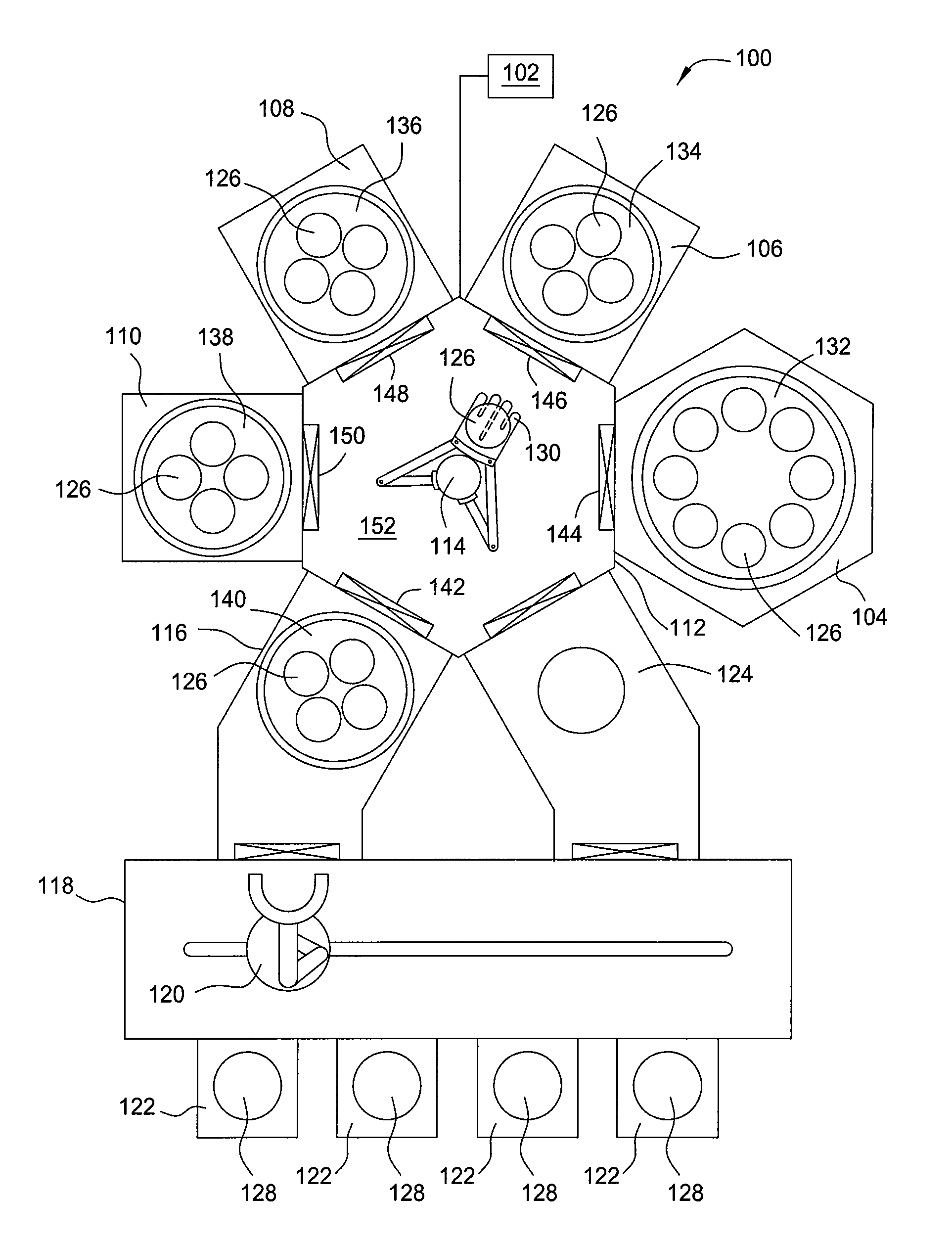 Segmented substrate loading for multiple substrate processing