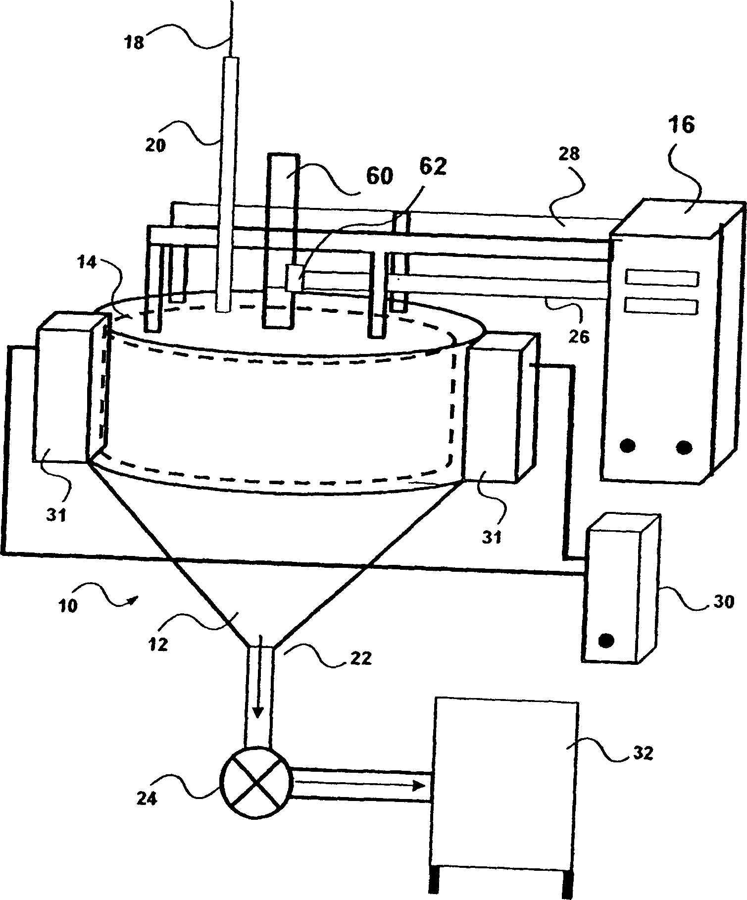 Electrolytic cell for removal of material from a solution