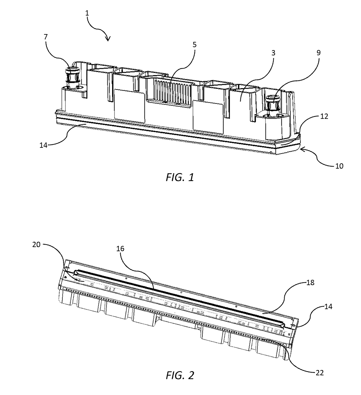 Inkjet printhead with air cavities defined by ribs protruding into fluid channel