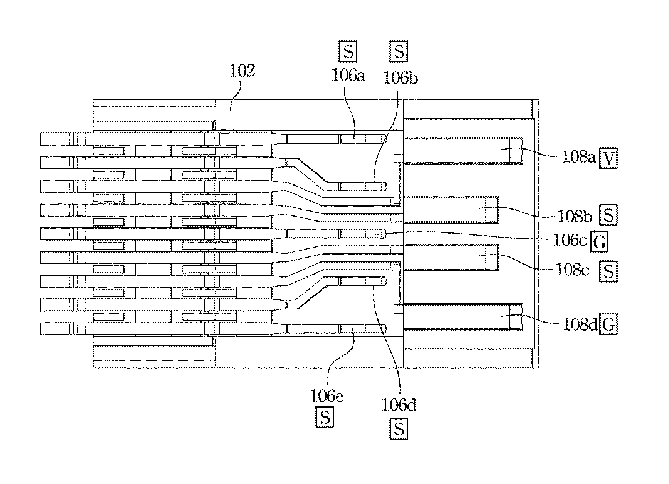 USB connector and contact array thereof