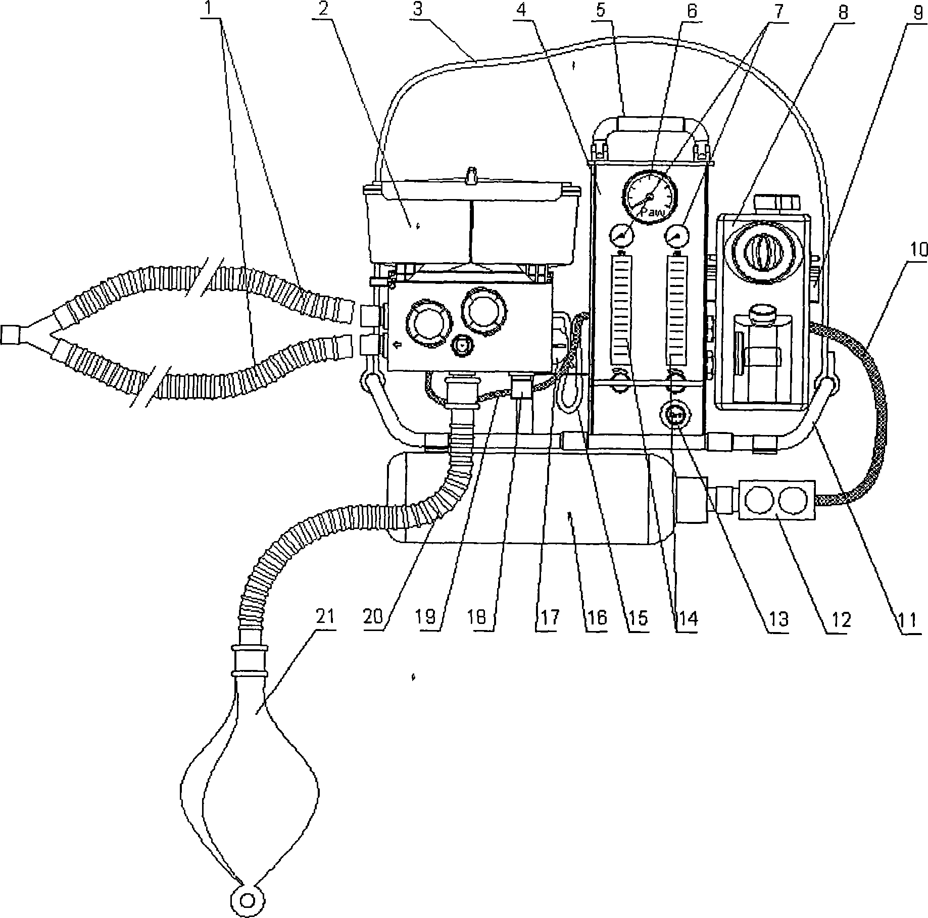 Portable field anesthetic machine