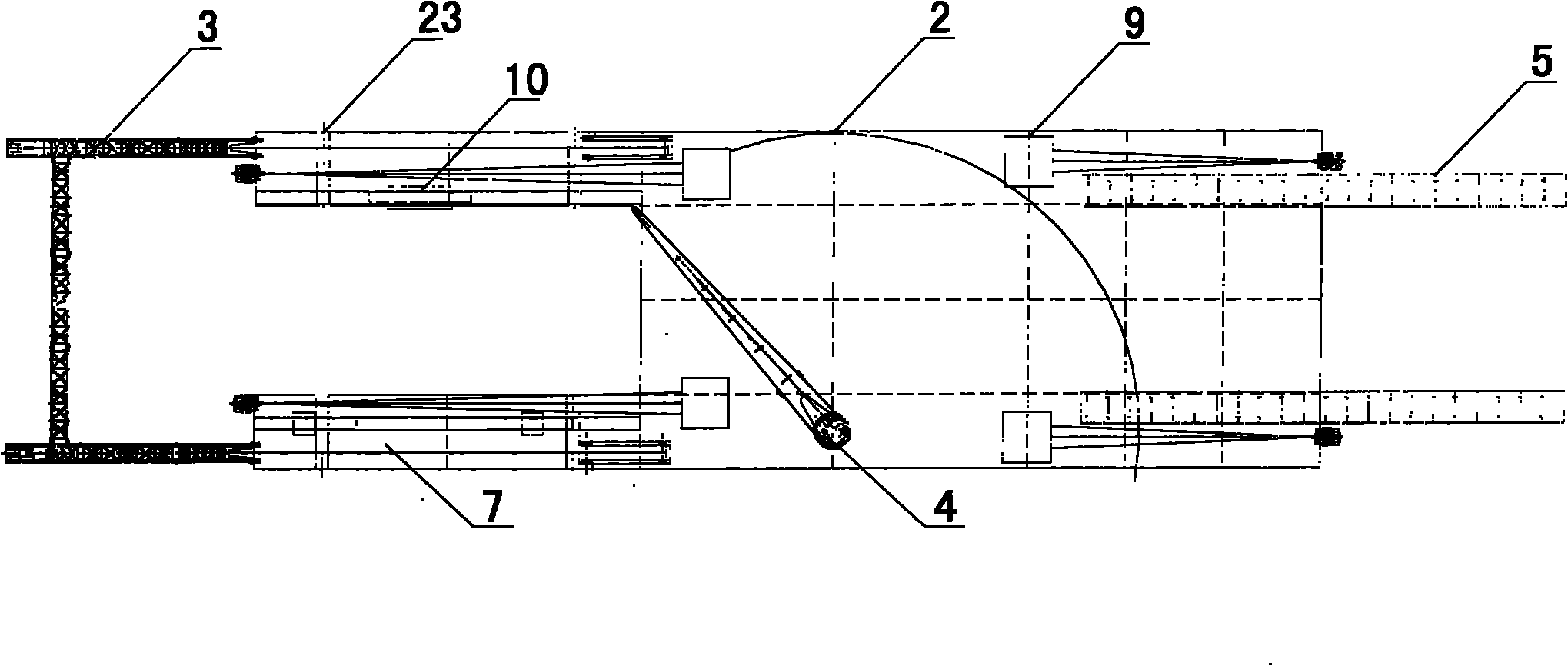 Novel offshore installation construction resource-combined type pontoon barge