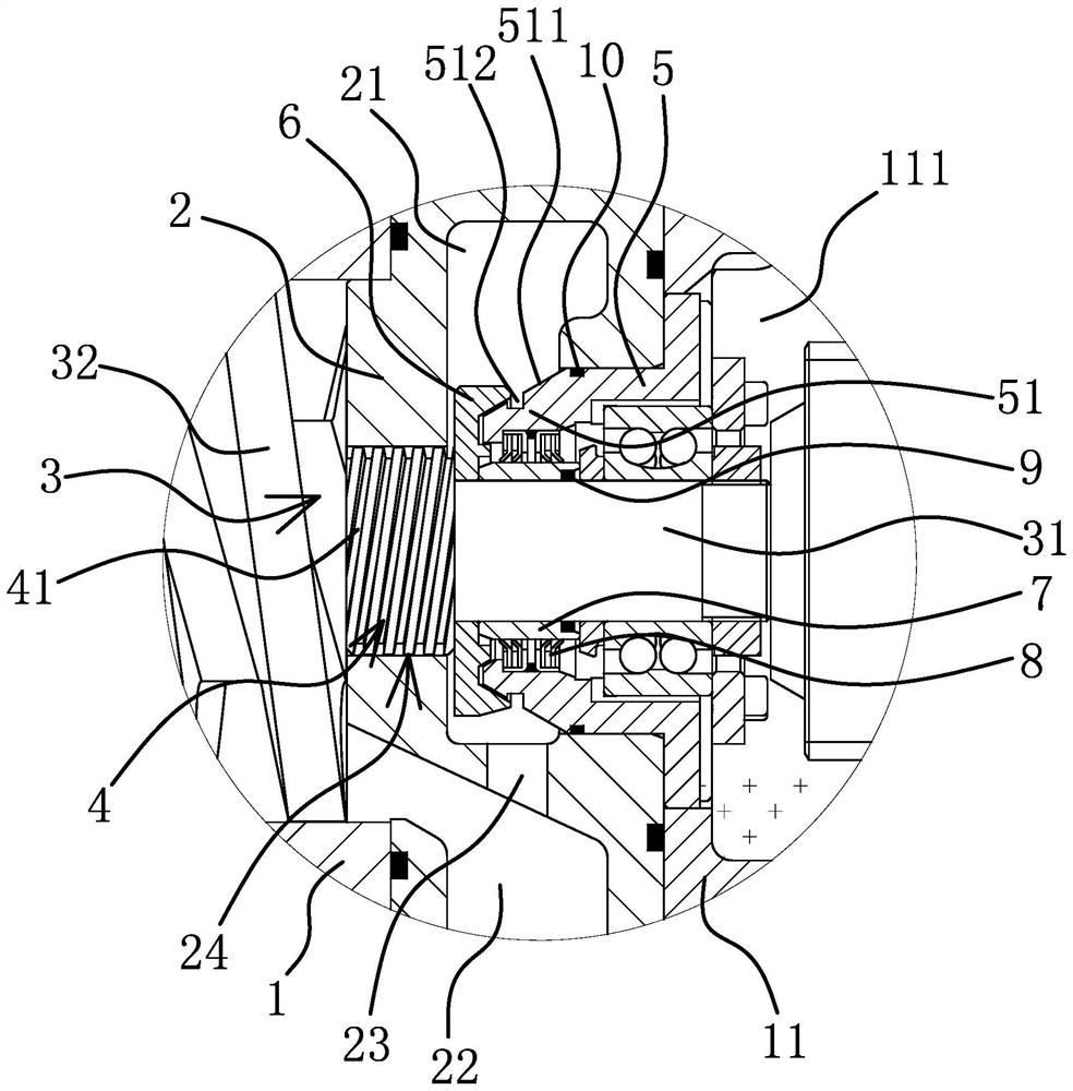 Comprehensive sealing structure of screw pump