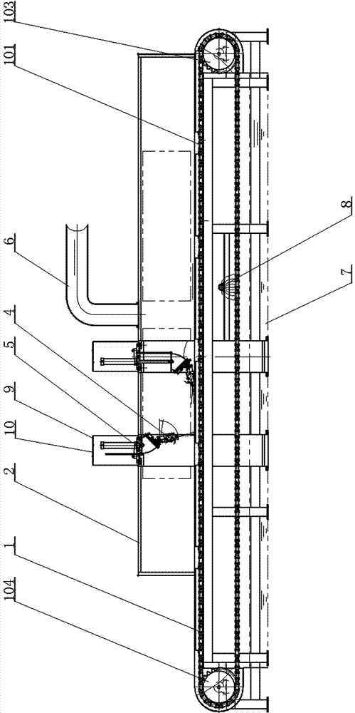 Automation device for spray-polishing of wooden door oil paint