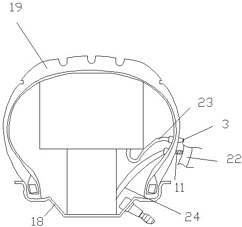 Energy conversion system installed in tire