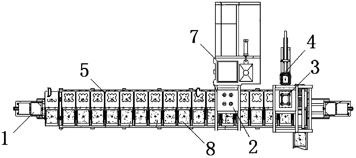 Sand cleaning mechanism for sand mold sleeve box