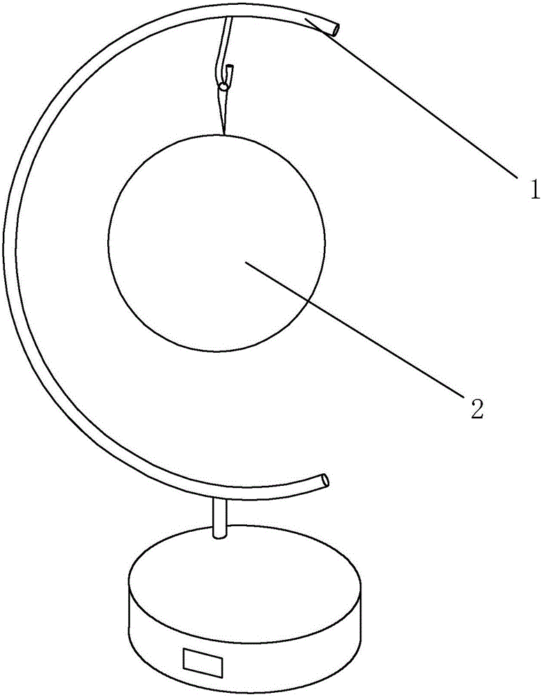 Suspension type 3D printing lamp for simulating moon phase changes