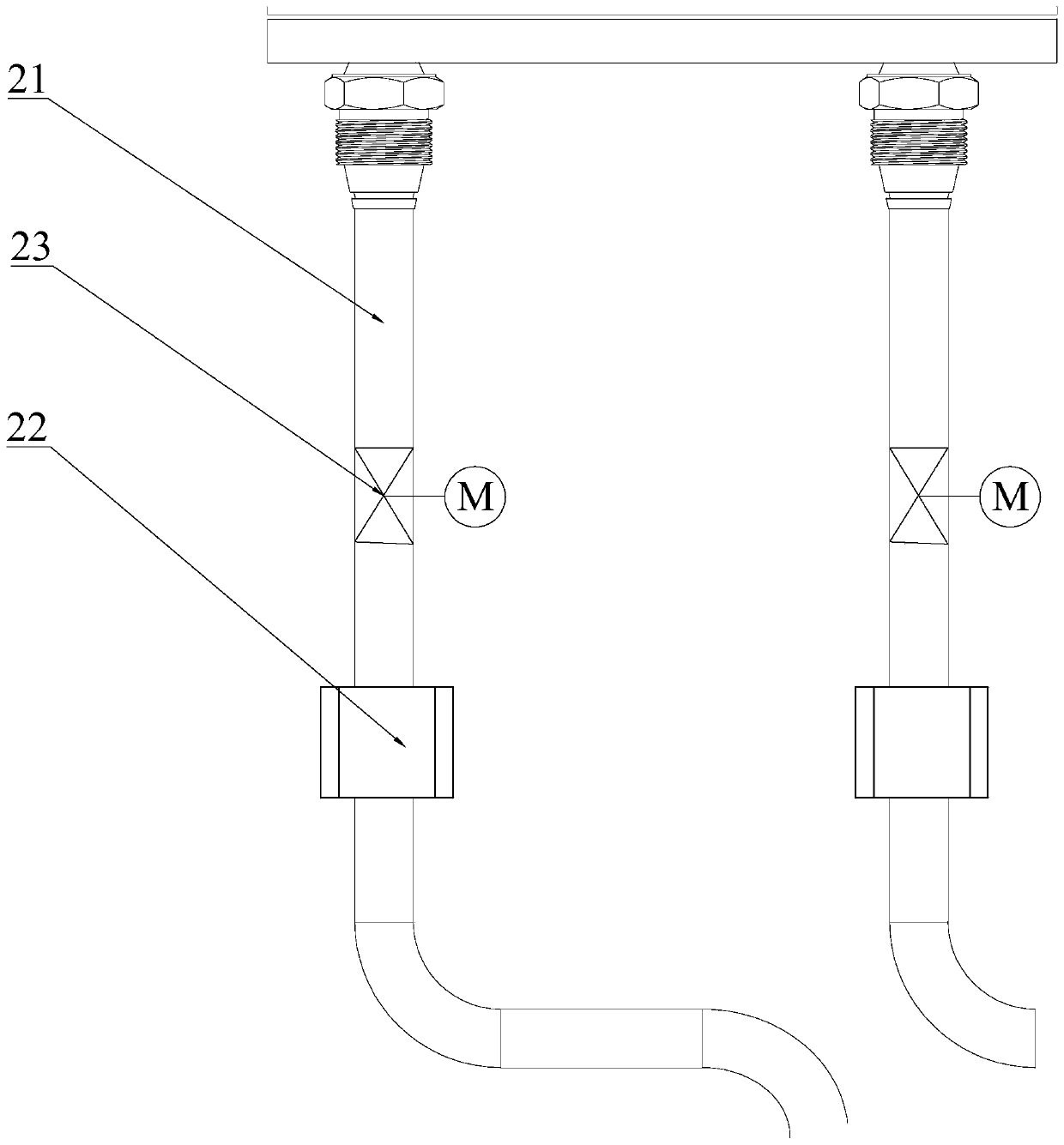 Oil-cooled compressor with multiple pipelines and control method