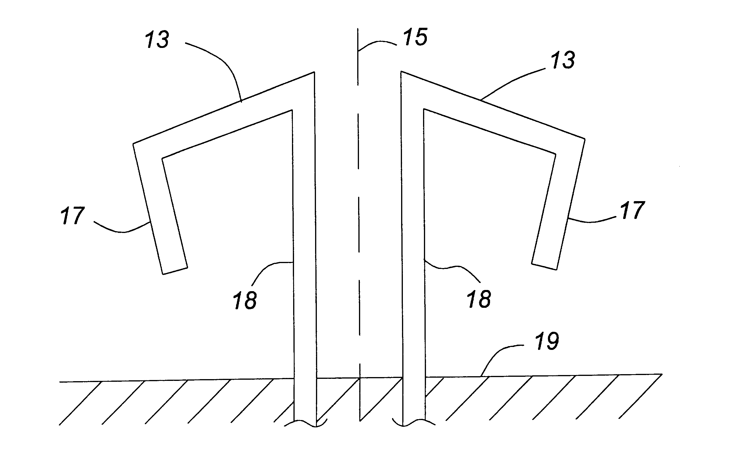 Crossed-drooping bent dipole antenna