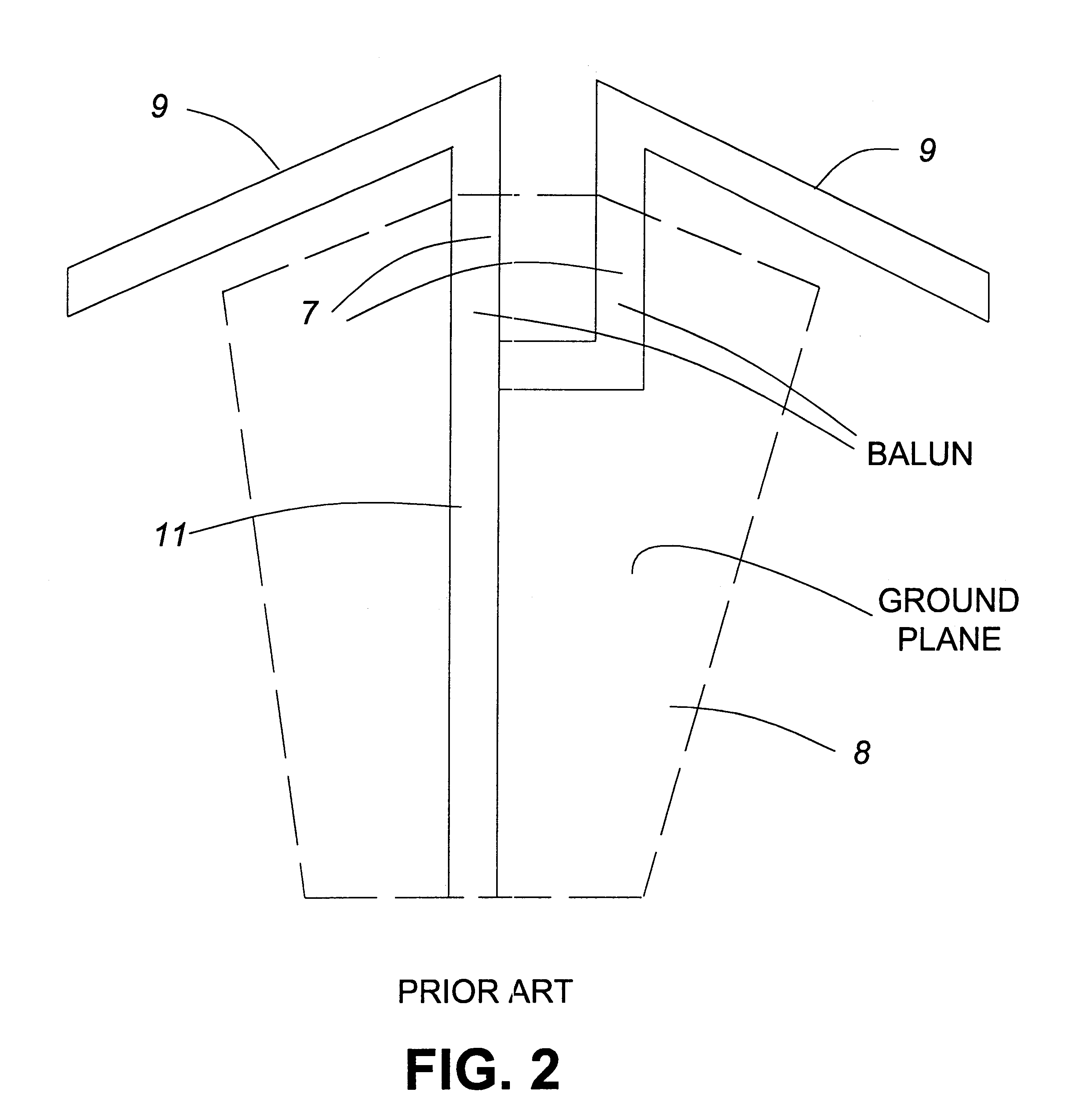 Crossed-drooping bent dipole antenna