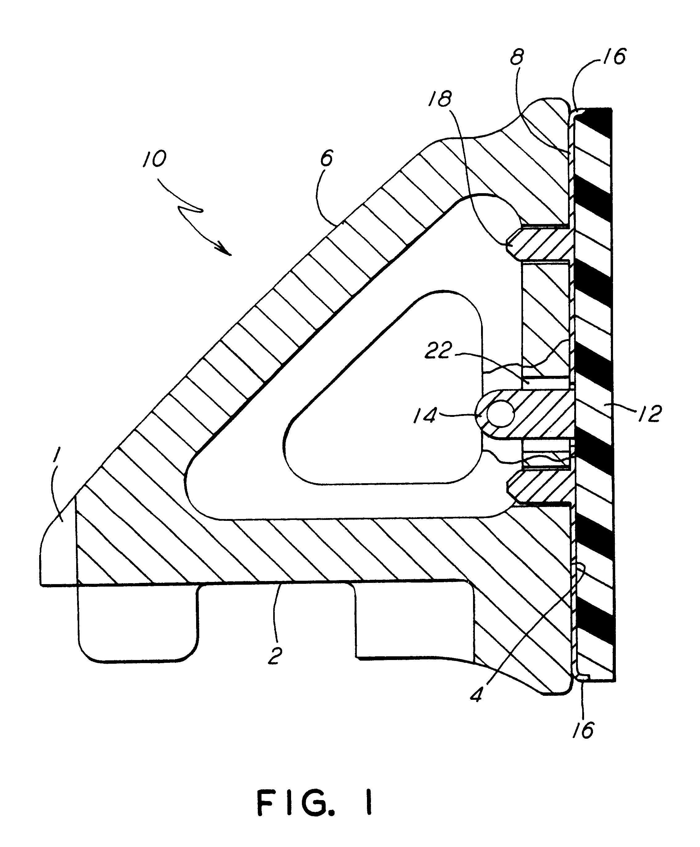 Friction wedge liner with backing plate