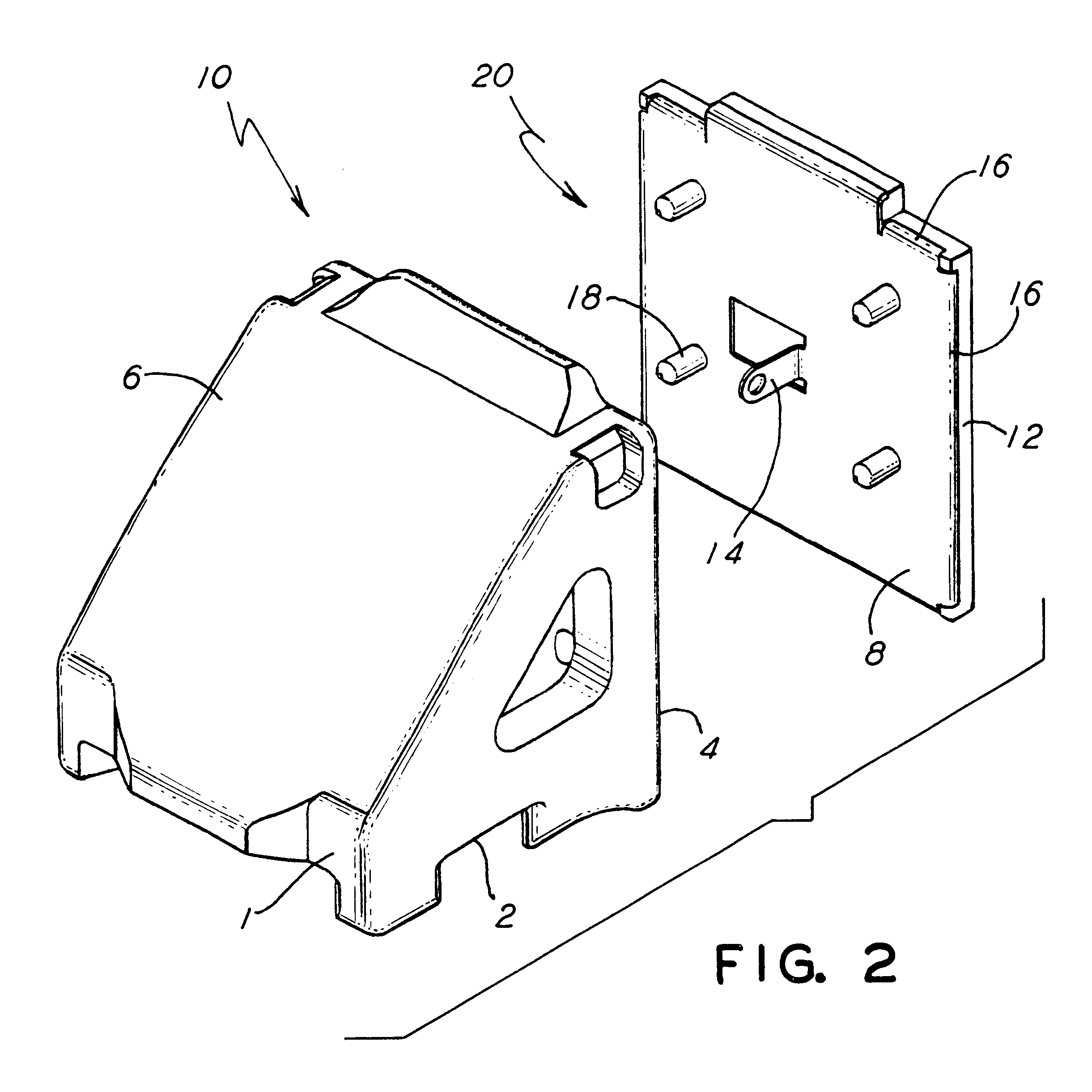 Friction wedge liner with backing plate