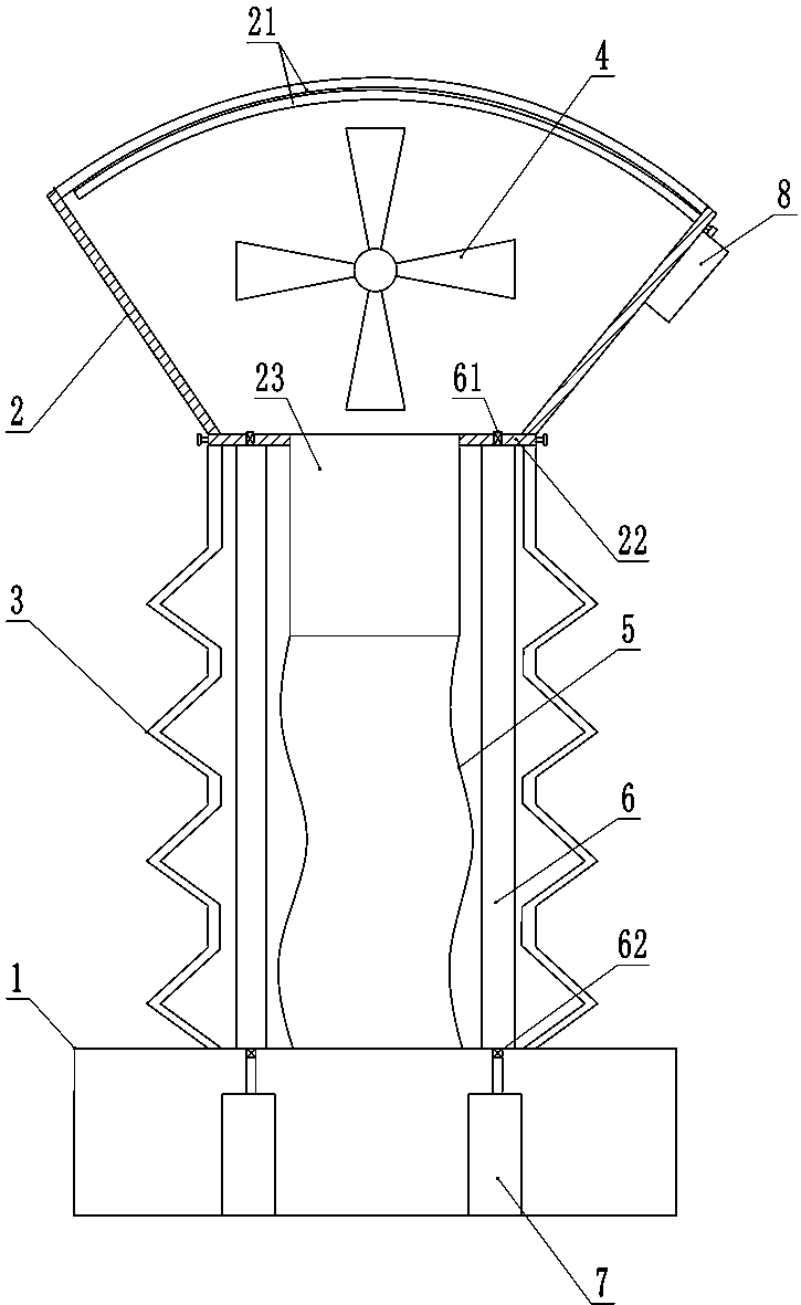 Outdoor adjustable large-scale nozzle